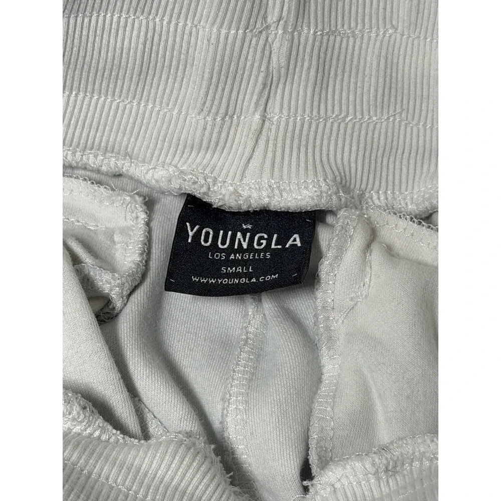 YoungLA Cargo Jogger Sweatpants Men's Small White Gray Camo Tactical Athletic